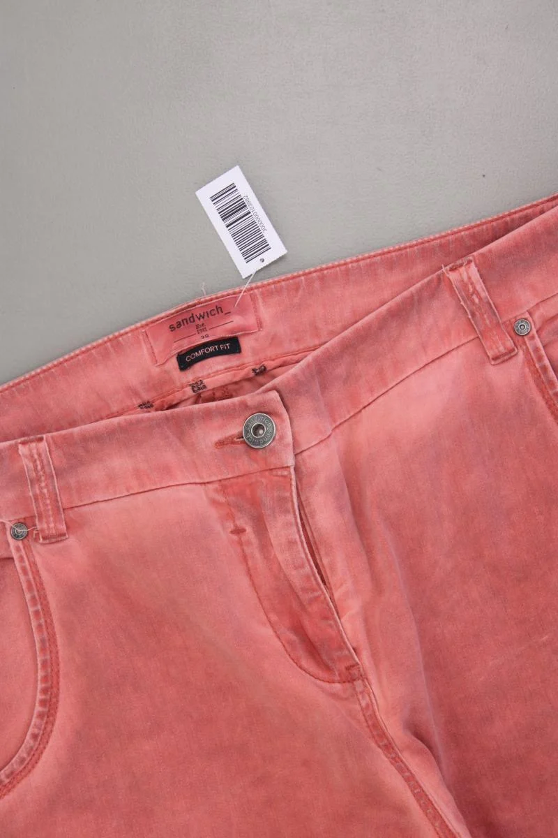 Sandwich_ Stoffhose Gr. 38 rosa aus Baumwolle