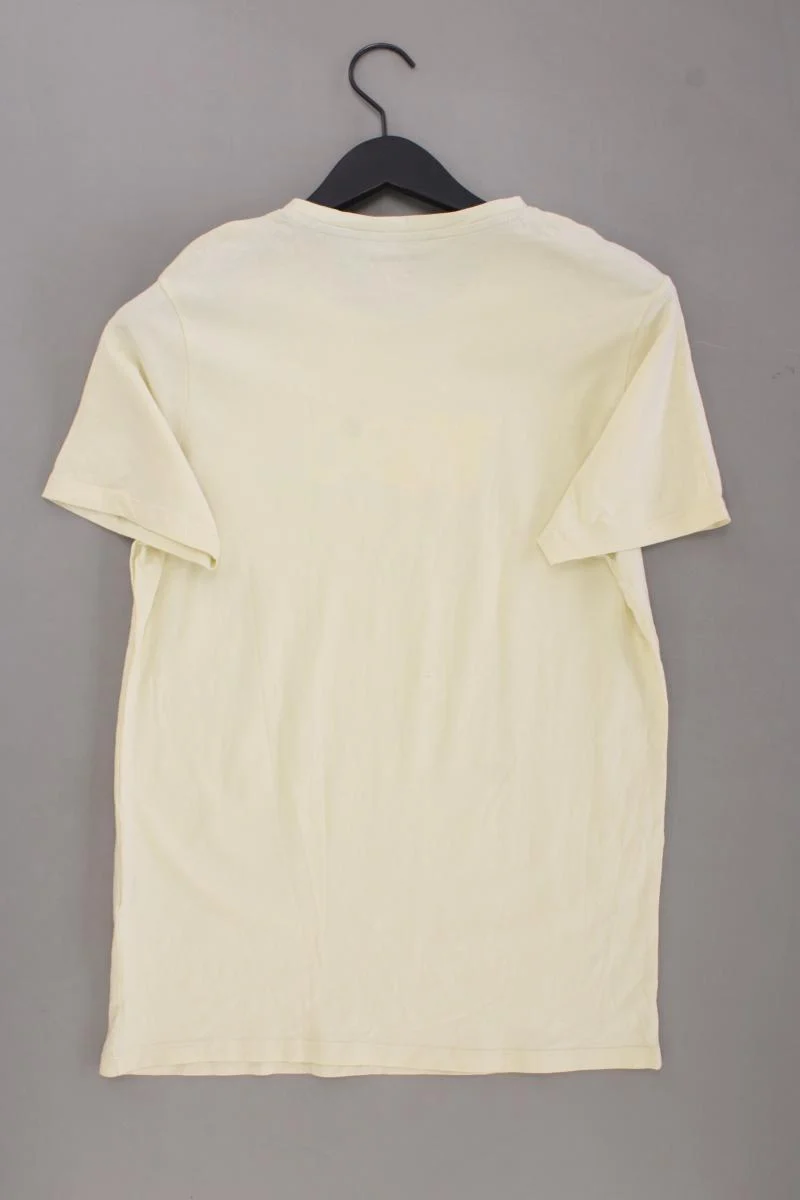 Jack & Jones Printshirt für Herren Gr. S Kurzarm gelb aus Baumwolle