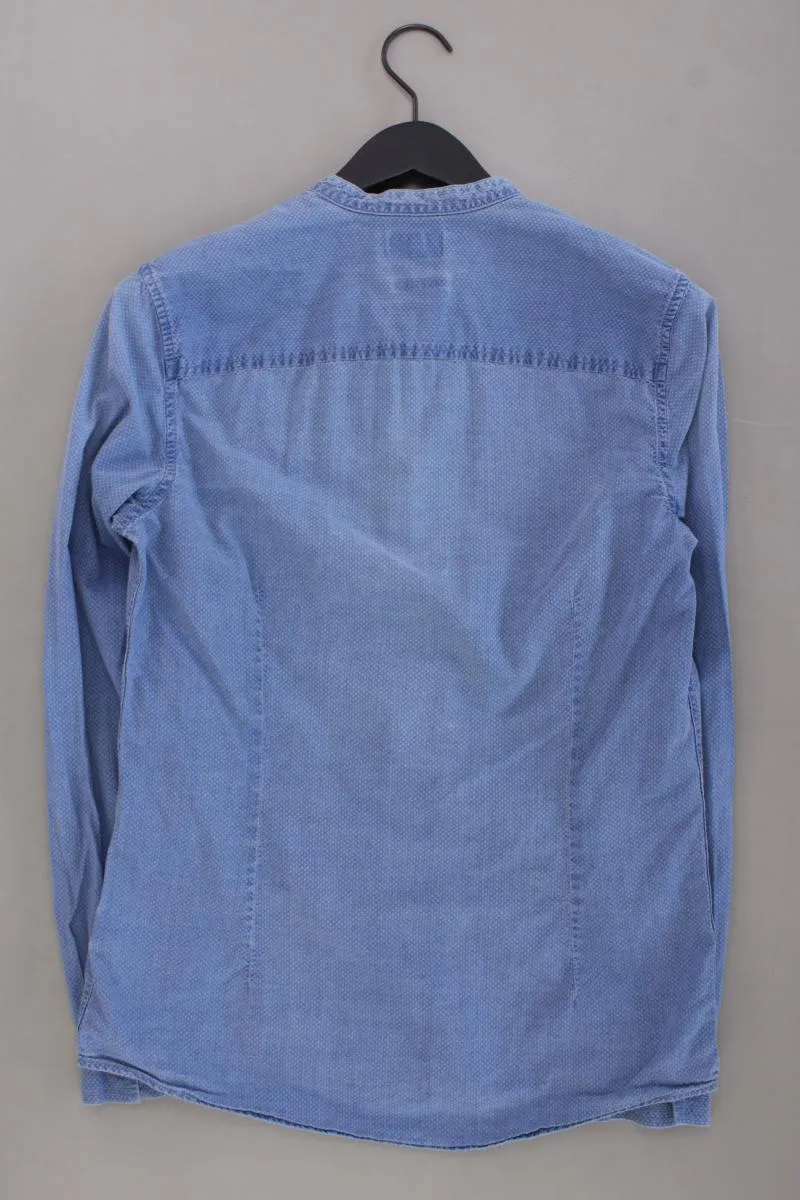next Langarmhemd für Herren Gr. S blau aus Baumwolle