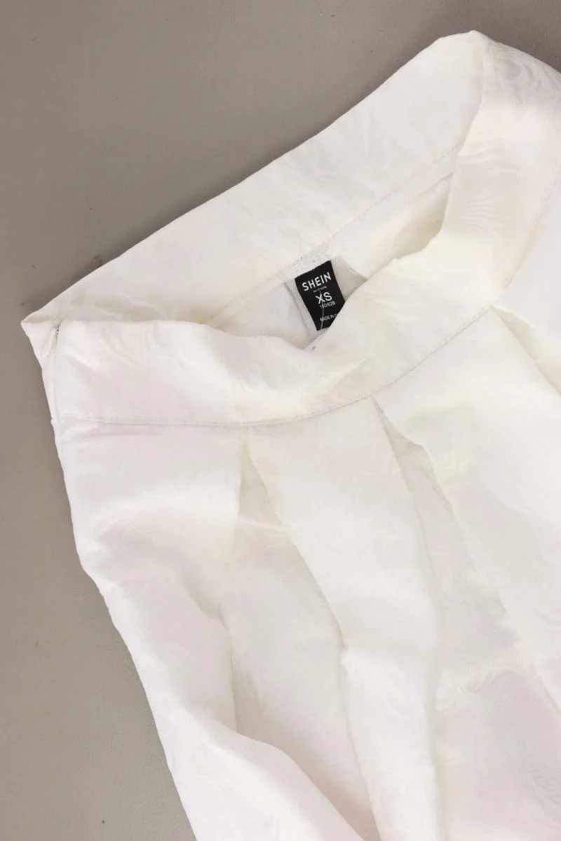 Shein Maxirock Gr. XS mit Blumenmuster weiß aus Polyester