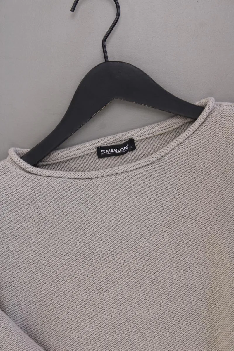 S.Marlon Feinstrickpullover Gr. XS grau aus Baumwolle