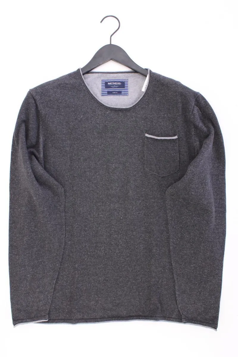 McNeal Feinstrickpullover für Herren Gr. XL grau aus Baumwolle