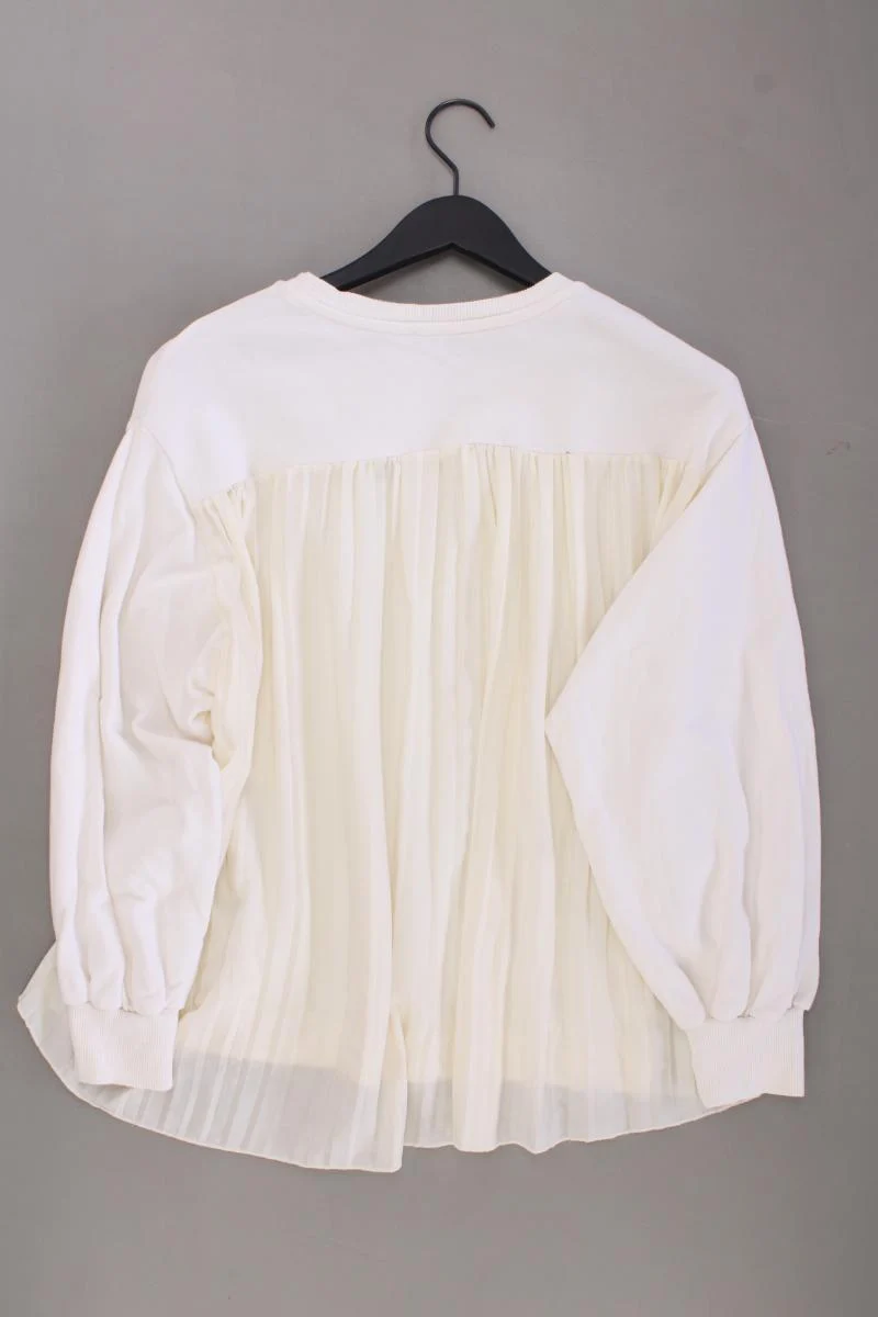 Zara Langarmpullover Gr. S creme aus Polyester