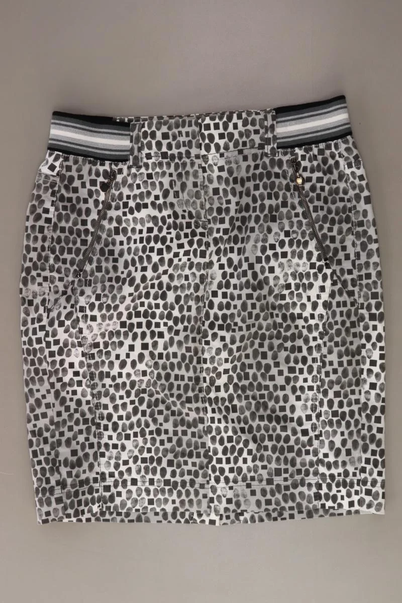Marc Cain Rock Gr. 36 geometrisches Muster grau aus Baumwolle