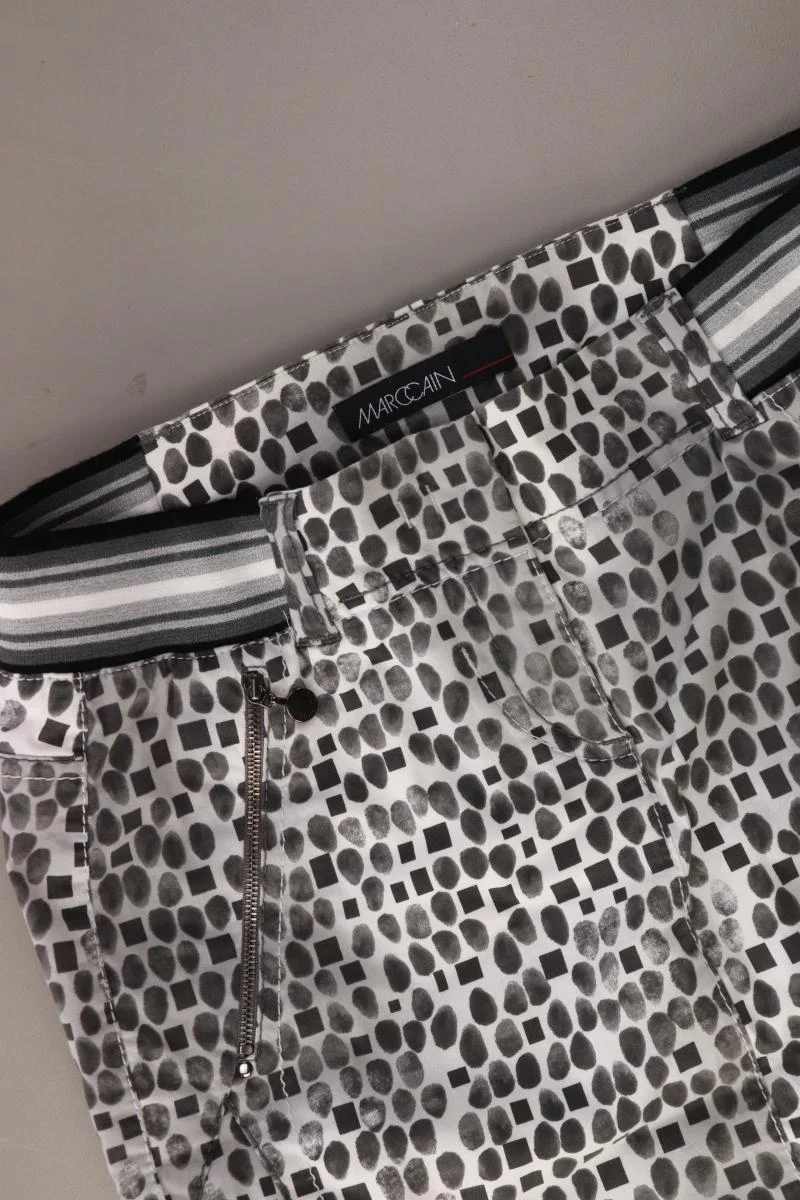 Marc Cain Rock Gr. 36 geometrisches Muster grau aus Baumwolle