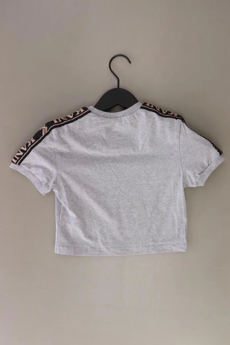 KARL KANI Cropped Shirt Gr. S Kurzarm grau aus Baumwolle