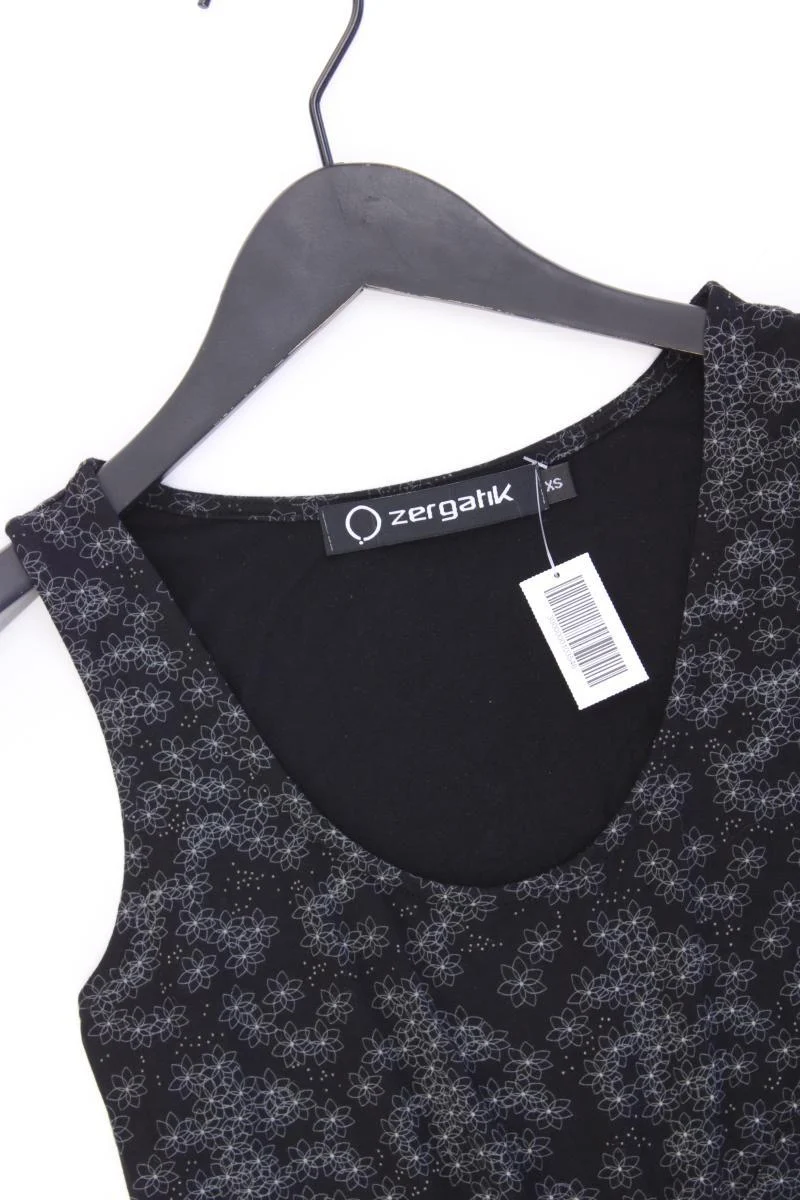 Zergatik Kleid Gr. XS mit Blumenmuster Träger schwarz aus Viskose