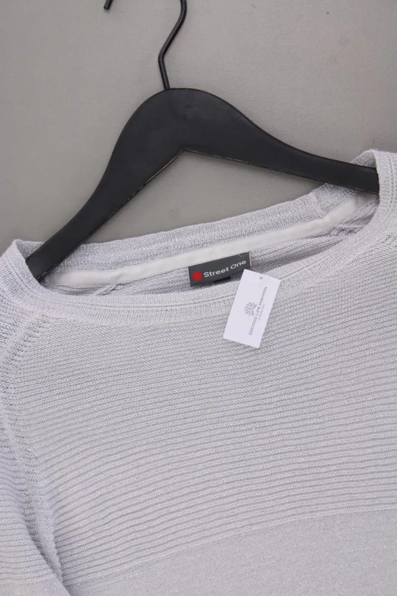 Street One Feinstrickpullover Gr. 38 silber aus Polyester
