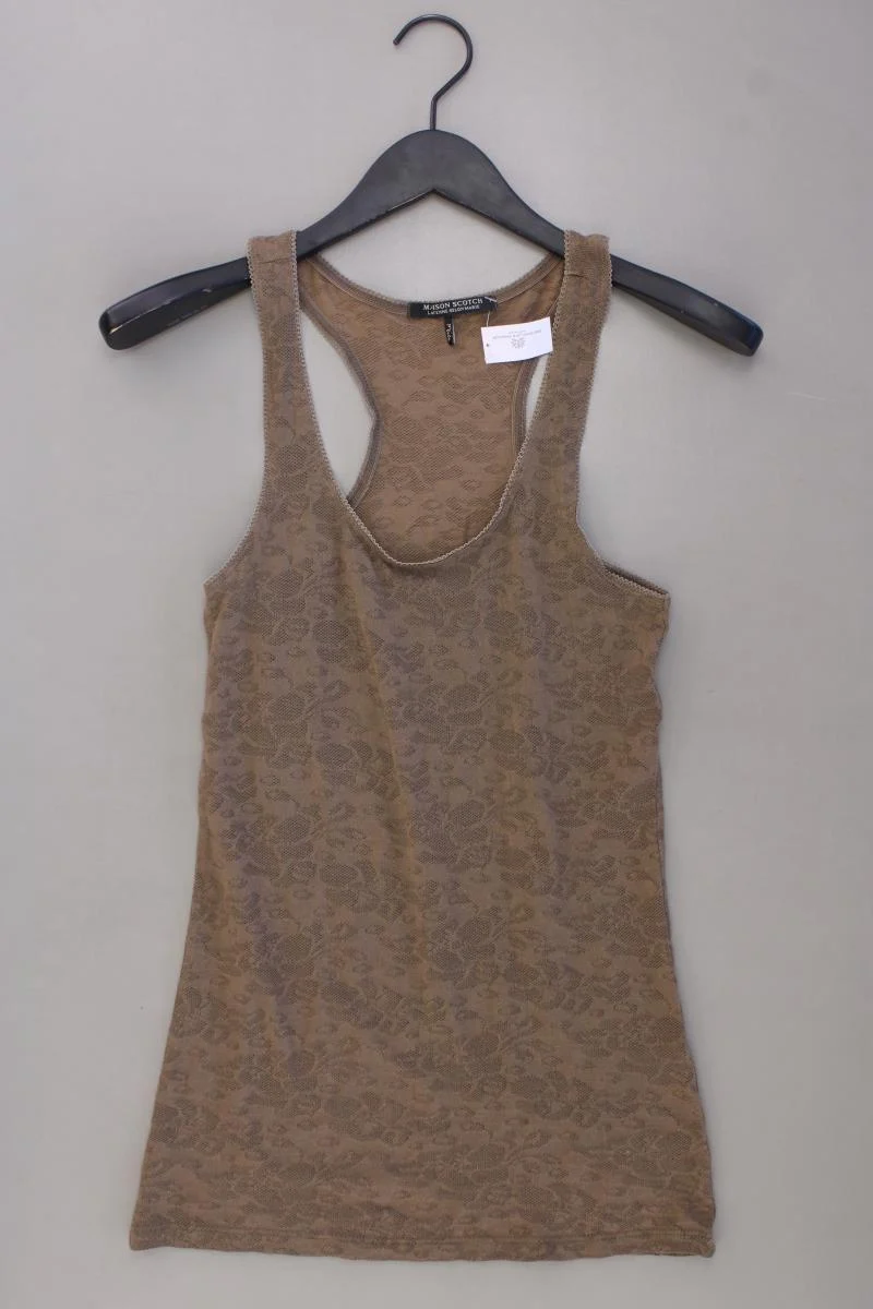 Maison Scotch Trägertop Gr. S braun aus Baumwolle