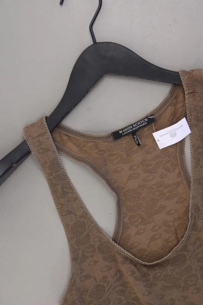Maison Scotch Trägertop Gr. S braun aus Baumwolle