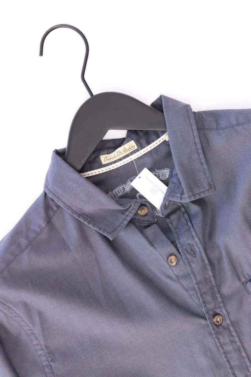 edc by Esprit Langarmhemd für Herren Gr. S blau aus Baumwolle