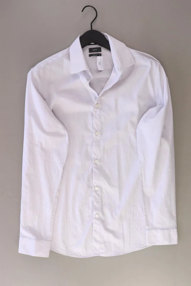 Esprit Langarmhemd für Herren Gr. Hemdgröße 39/40 weiß aus Baumwolle