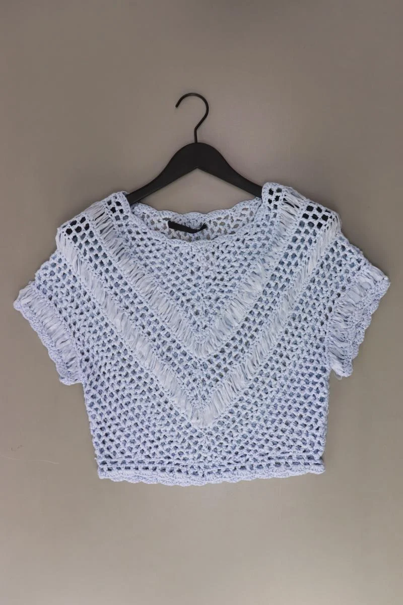 Set Häkelshirt Gr. 36 Kurzarm blau