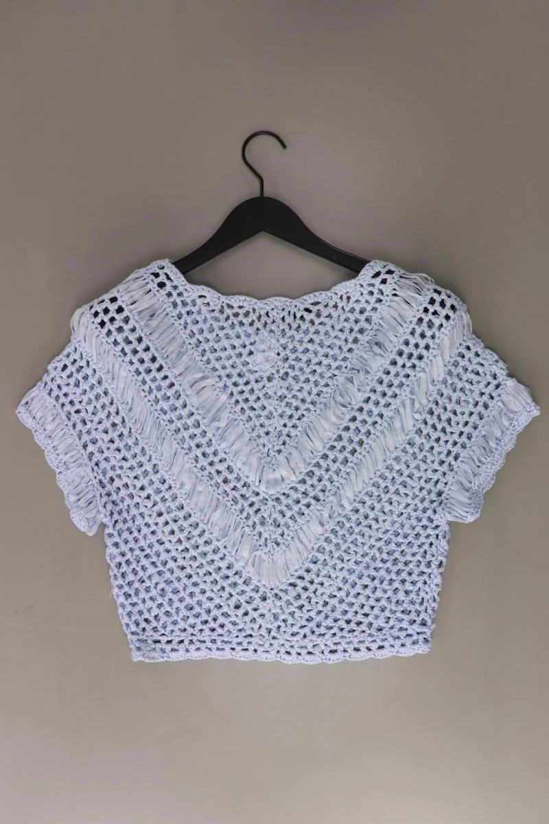 Set Häkelshirt Gr. 36 Kurzarm blau