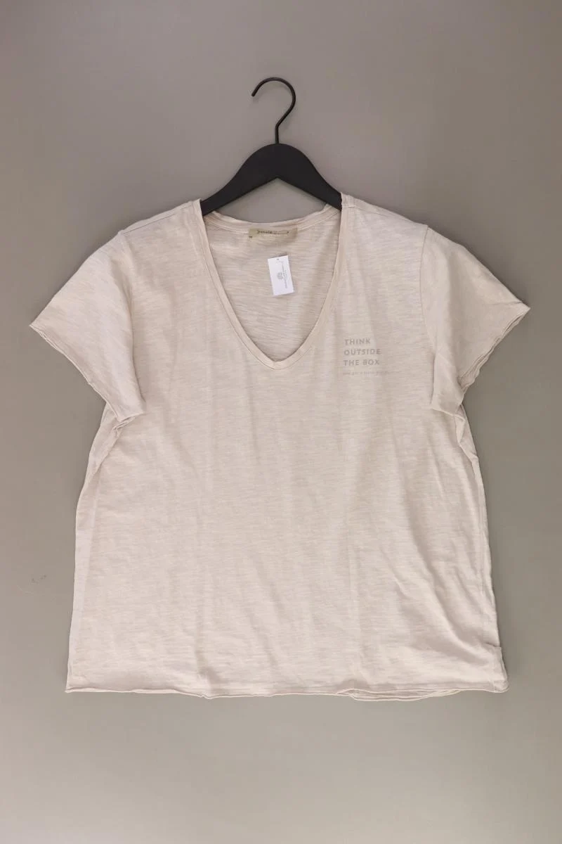 Smith & Soul Shirt mit V-Ausschnitt Gr. S Kurzarm creme aus Baumwolle