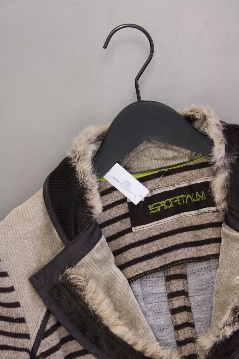Sportalm Strickjacke Gr. 36 gestreift Langarm braun aus Wolle
