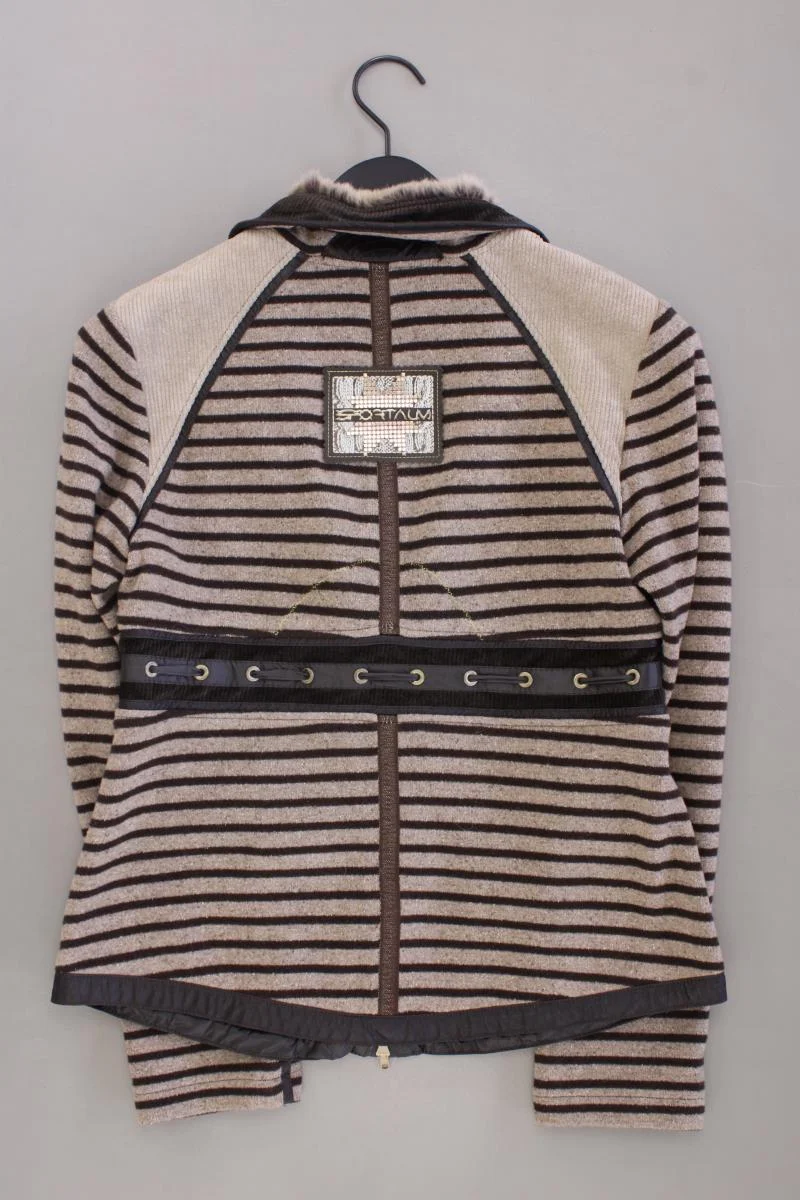 Sportalm Strickjacke Gr. 36 gestreift Langarm braun aus Wolle