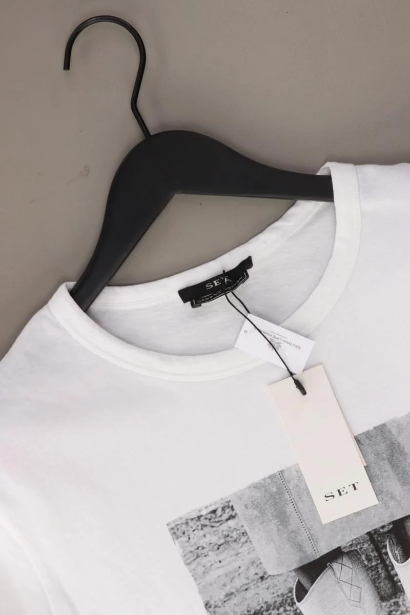 Set Printshirt Gr. S neu mit Etikett Kurzarm weiß aus Baumwolle