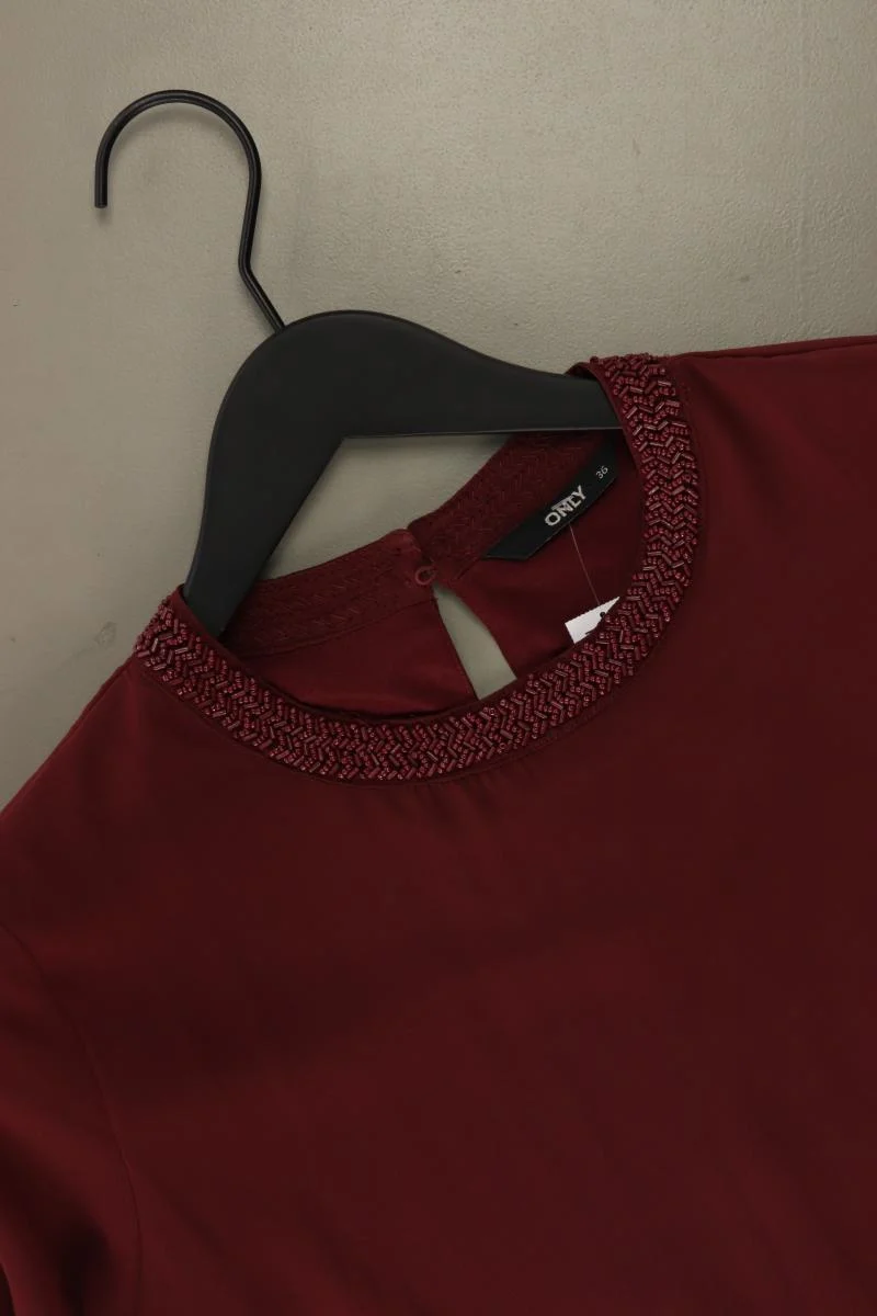 Only Langarmkleid Gr. 36 rot aus Polyester