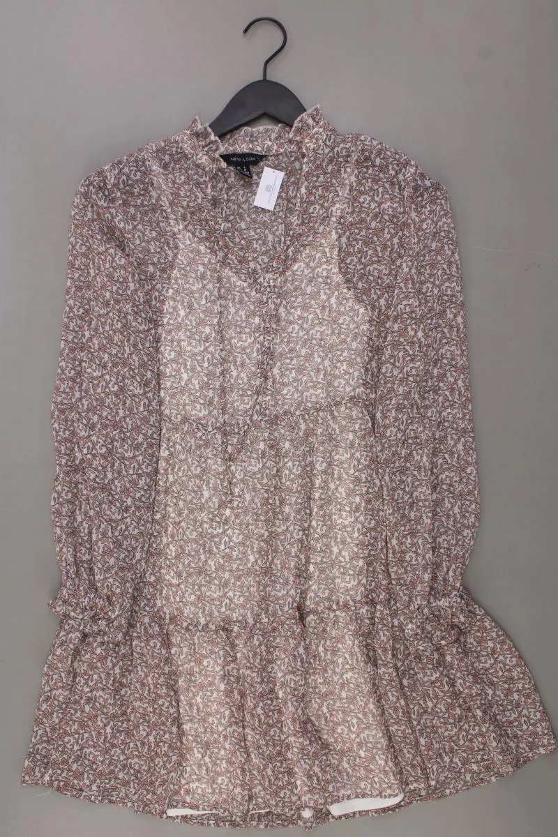 New Look Chiffonkleid Gr. 32 mit Blumenmuster Langarm rosa