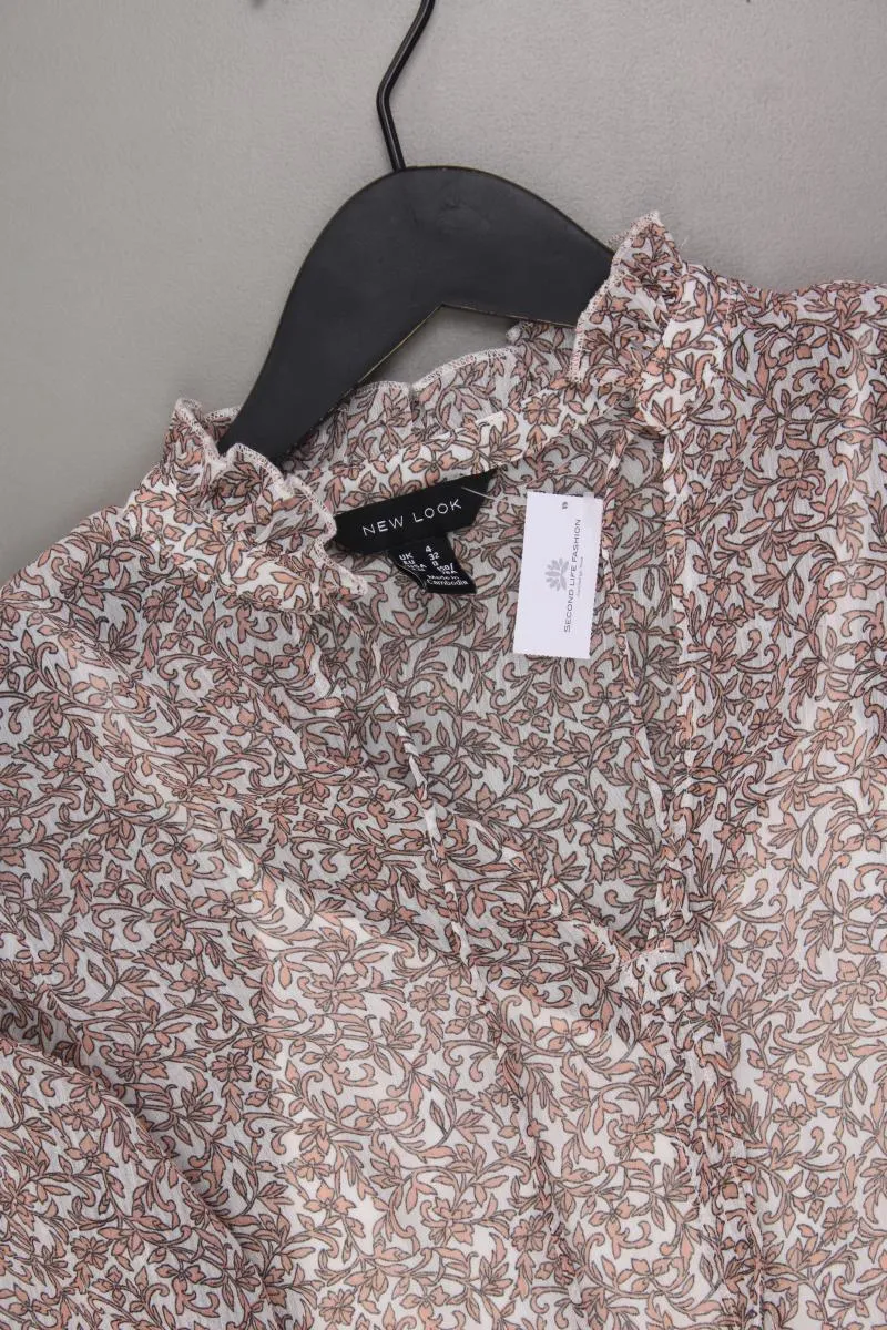New Look Chiffonkleid Gr. 32 mit Blumenmuster Langarm rosa