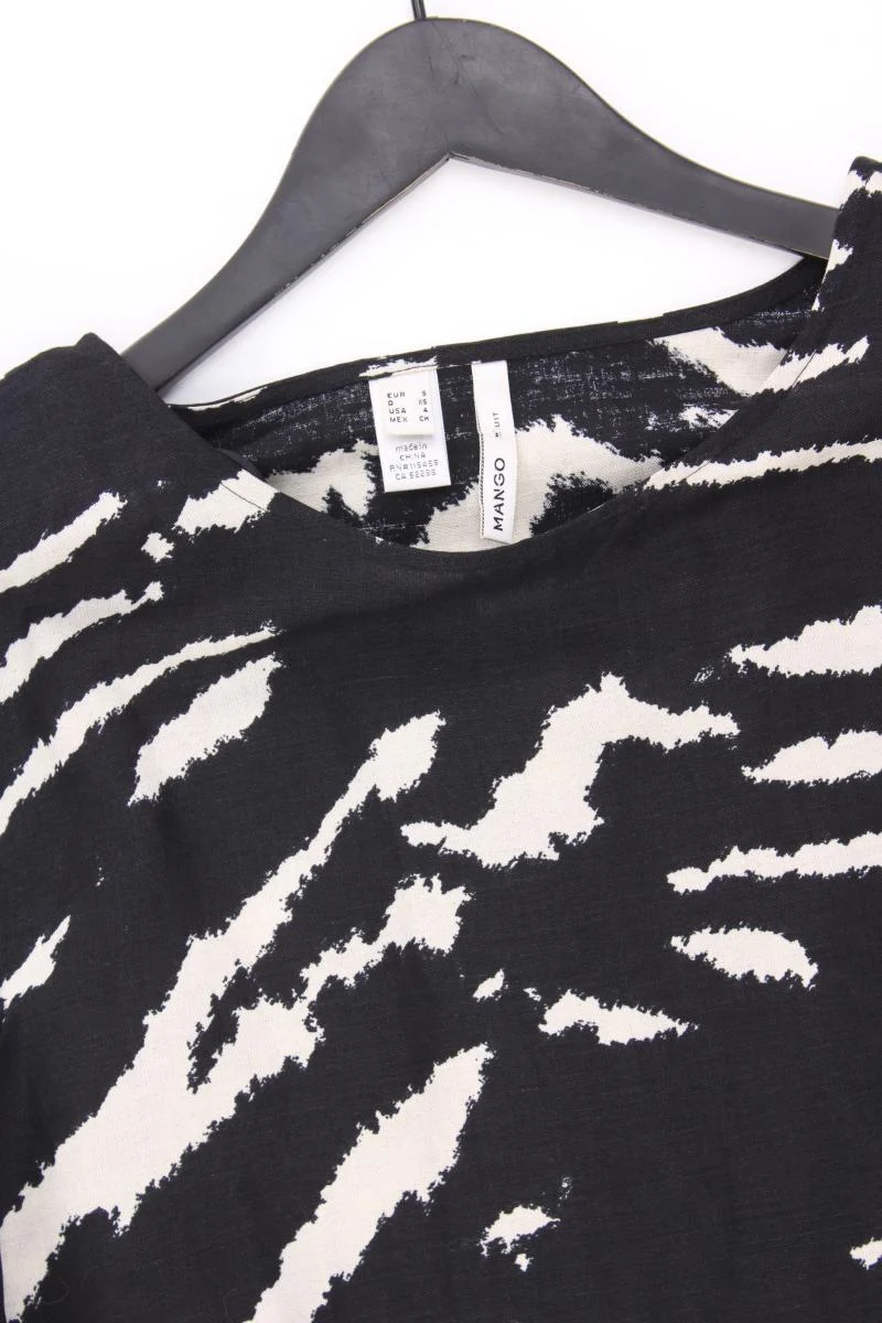 Mango Kurzarmkleid Gr. XS neuwertig schwarz aus Viskose