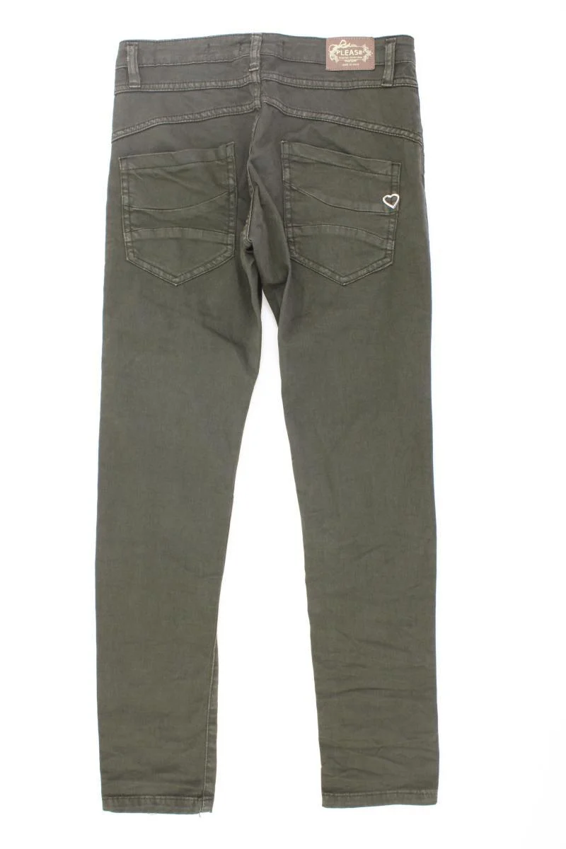 Please Five-Pocket-Hose Gr. XS olivgrün aus Baumwolle