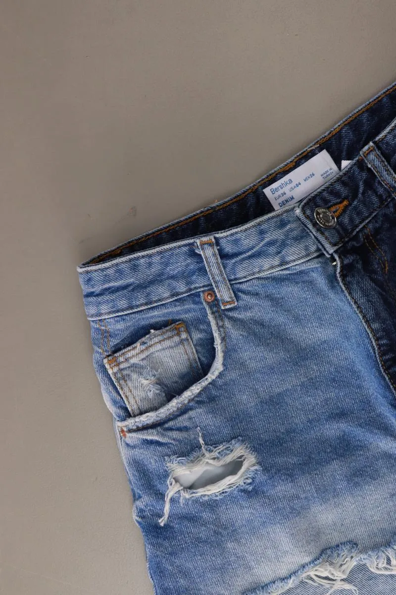 Bershka Jeansshorts Gr. 36 blau aus Baumwolle