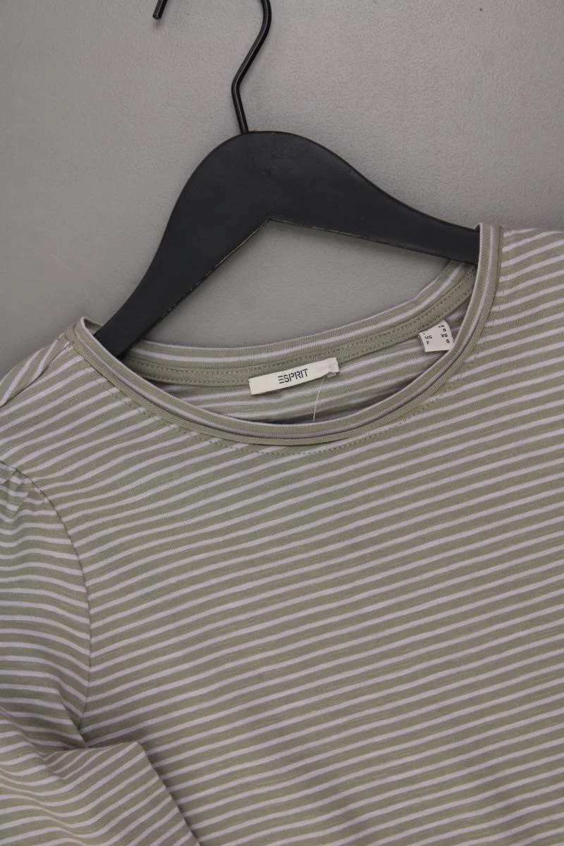 Esprit Ringelshirt Gr. XS gestreift 3/4 Ärmel braun aus Baumwolle