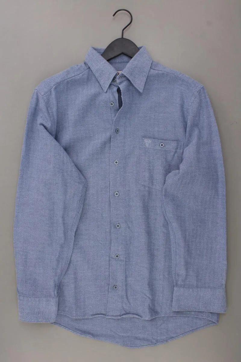 Casa Moda Langarmhemd für Herren Gr. Hemdgröße 39/40 blau aus Baumwolle