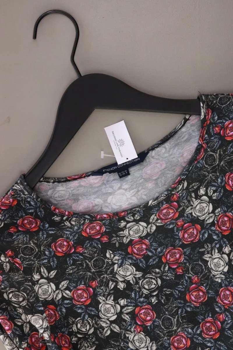 French Connection Jerseykleid Gr. UK 12 (M) mit Blumenmuster Langarm grau