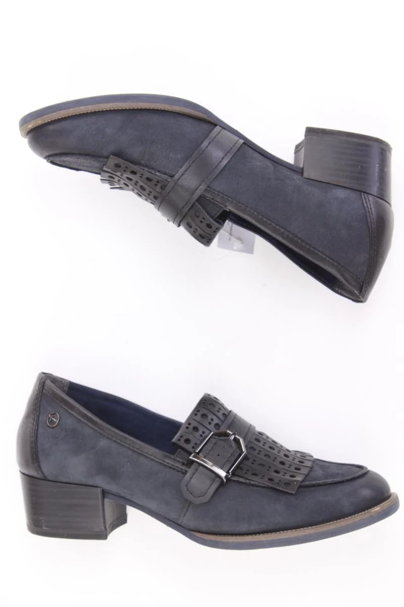 Tamaris Pumps Gr. 37 blau aus Leder