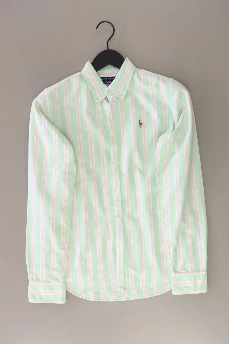 Ralph Lauren Langarmhemd für Herren Gr. US 8 (S) gestreift grün aus Baumwolle