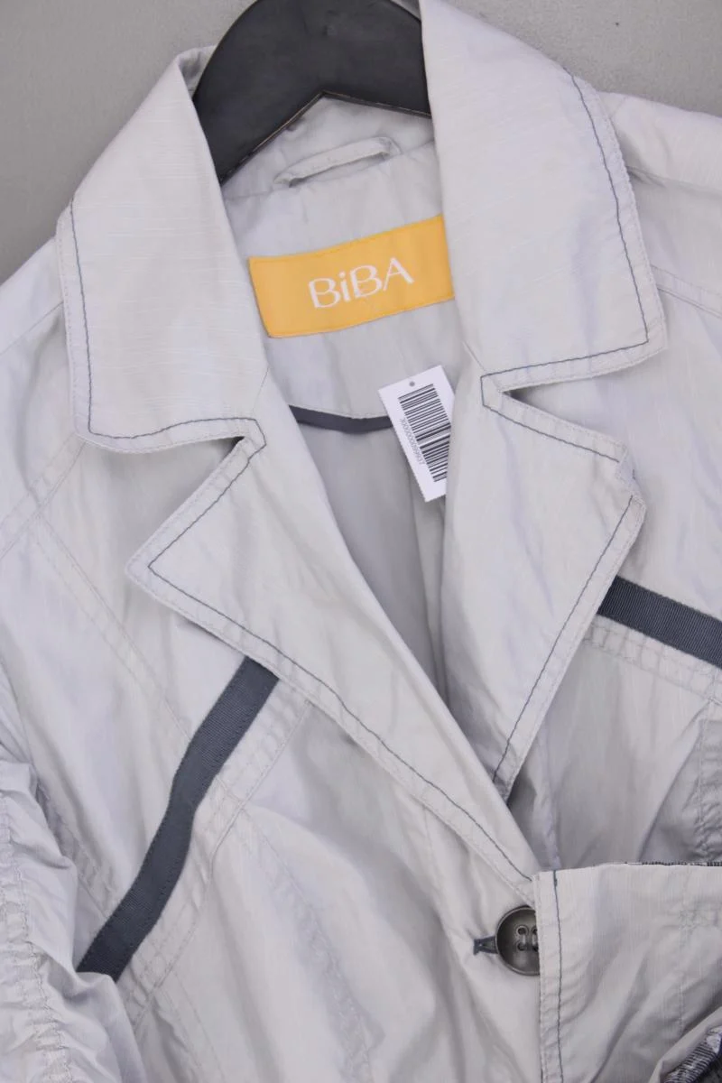 Biba Übergangsmantel Gr. 38 grau aus Polyester