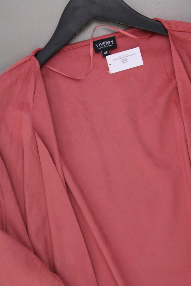 Viventy Cardigan in Wildlederoptik Gr. 46 neuwertig Langarm rosa aus Polyester