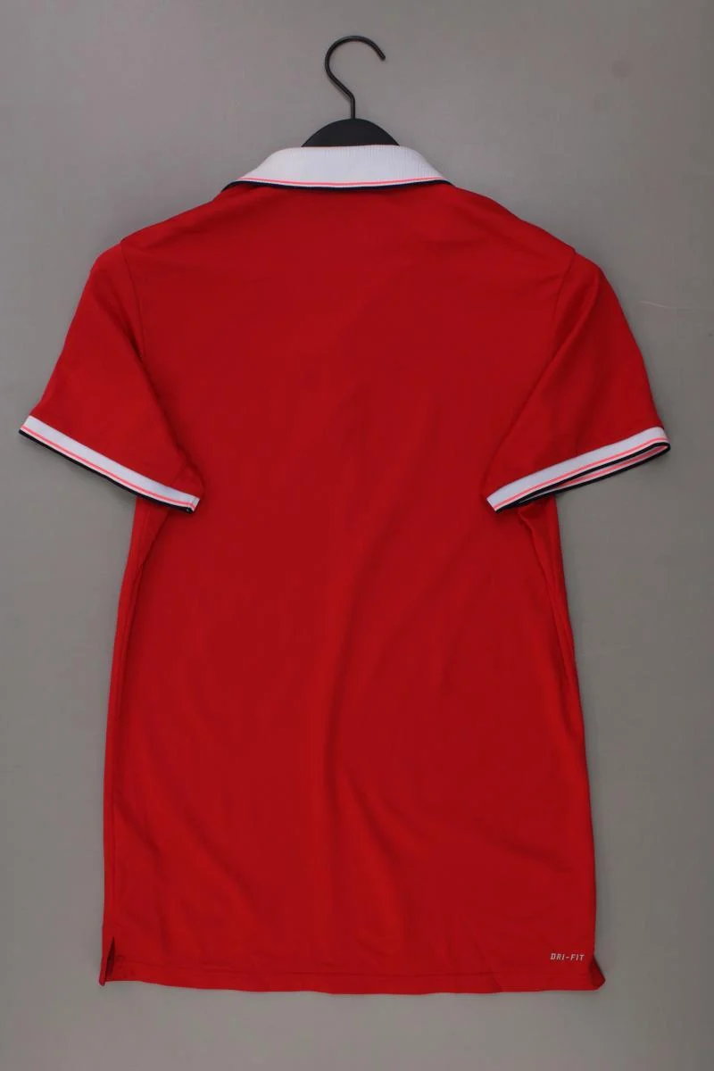 Nike Poloshirt für Herren Gr. S neuwertig Kurzarm rot aus Polyester