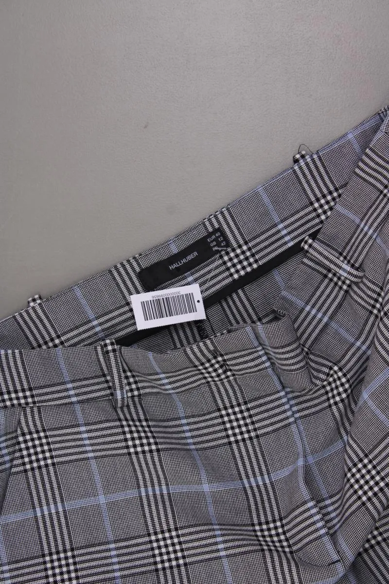 Hallhuber Stoffhose Gr. 40 kariert neuwertig grau aus Polyester
