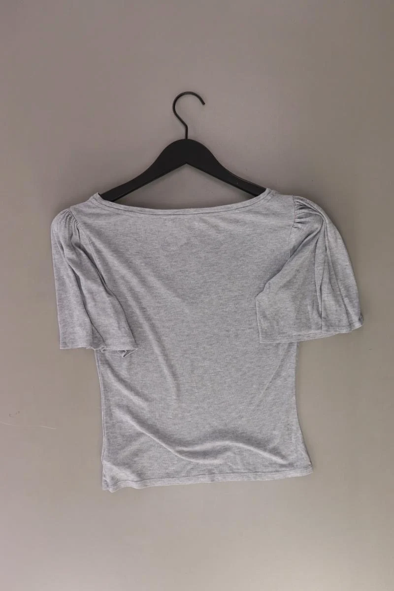 NA-KD Cropped Shirt Gr. XS Kurzarm grau aus Baumwolle