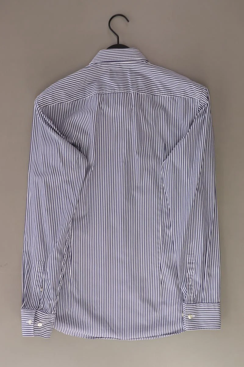 BOSS by Hugo Boss Langarmhemd für Herren Gr. Hemdgröße 40 gestreift blau