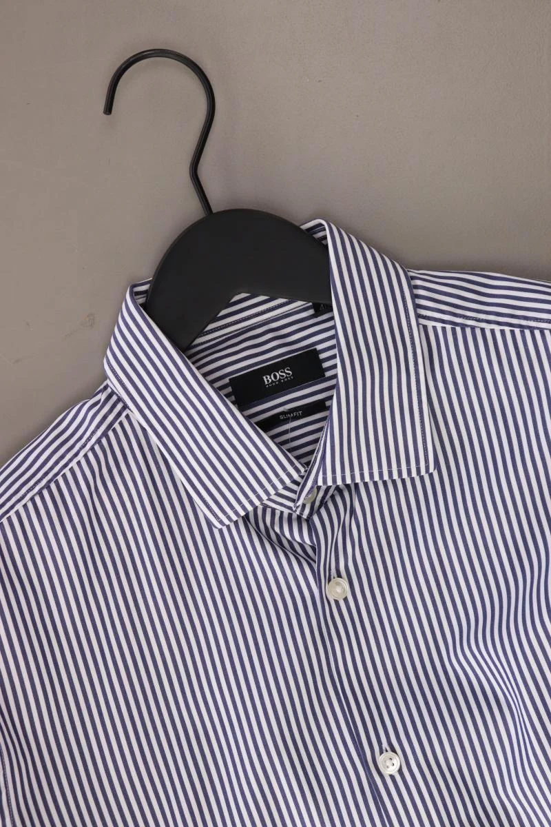 BOSS by Hugo Boss Langarmhemd für Herren Gr. Hemdgröße 40 gestreift blau