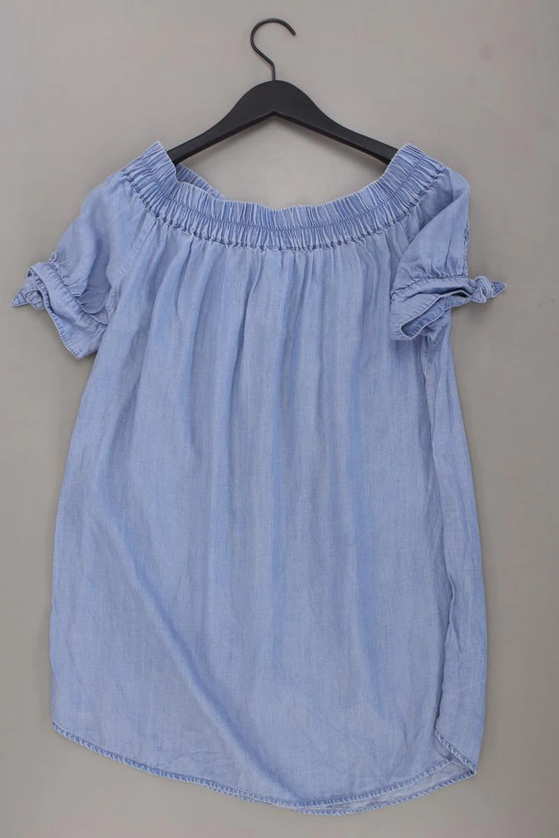 forever 21 Kurzarmkleid Gr. S neuwertig mit Carmen-Ausschnitt blau