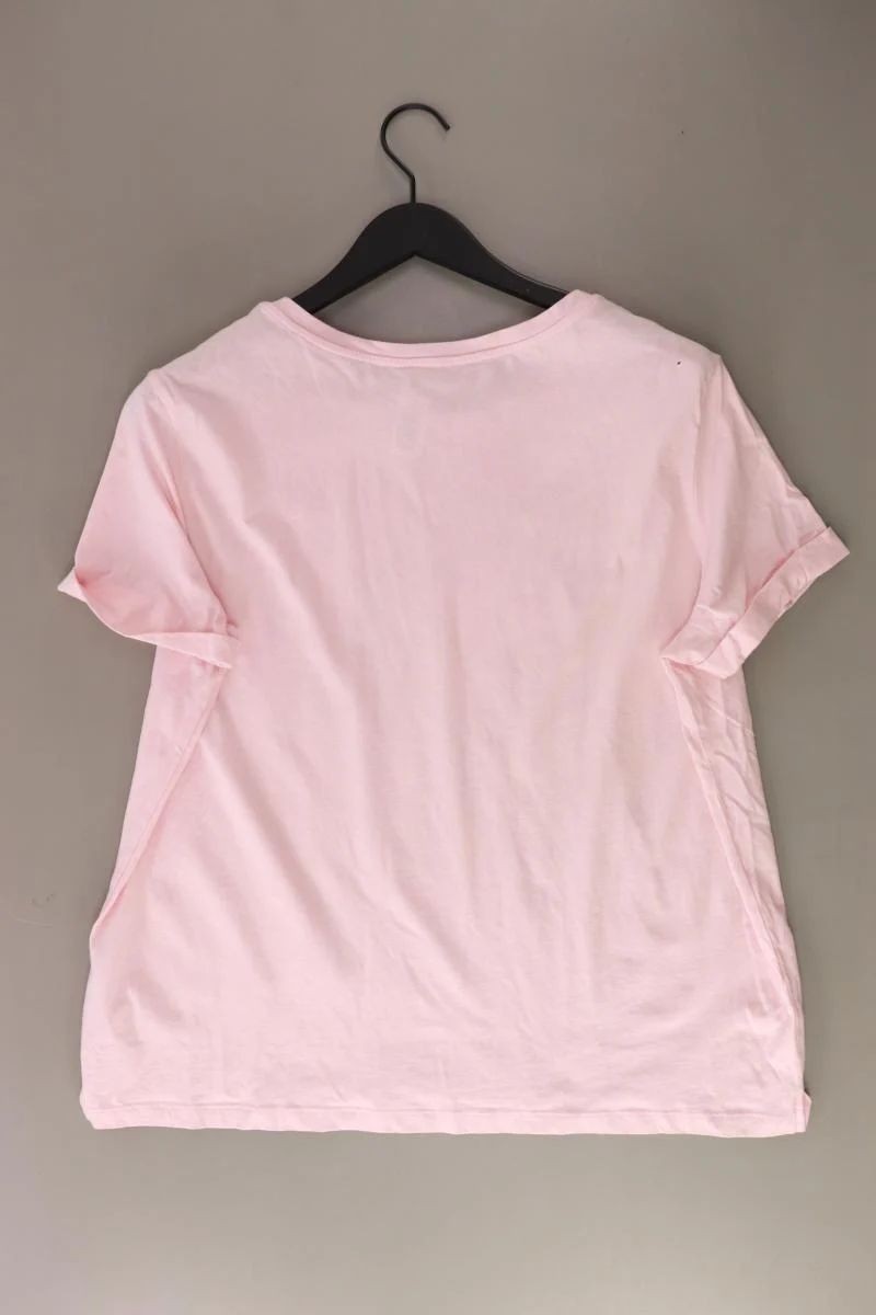 Esprit Printshirt Gr. XXL mit Blumenmuster Kurzarm rosa aus Baumwolle