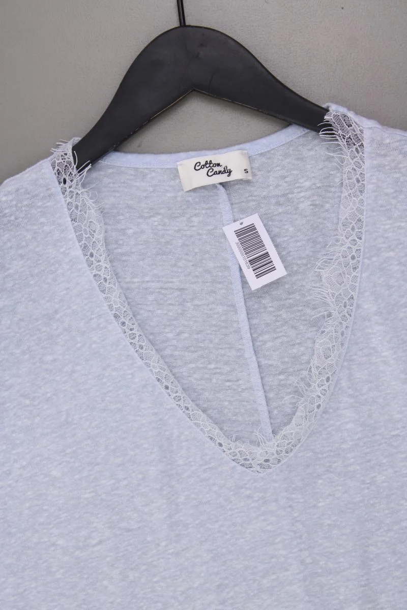 Cotton Candy T-Shirt Gr. S Kurzarm blau aus Baumwolle