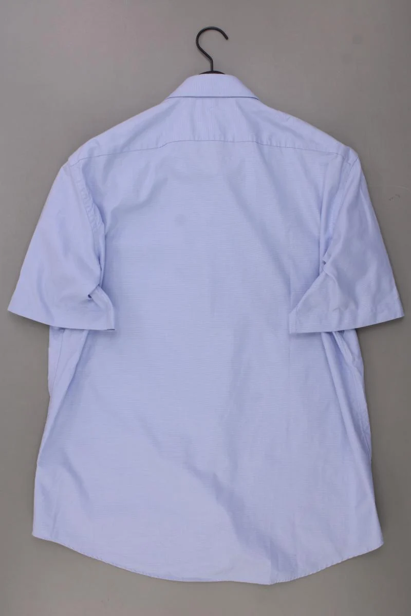 BOSS by Hugo Boss Kurzarmhemd für Herren Gr. Hemdgröße 44 blau aus Baumwolle