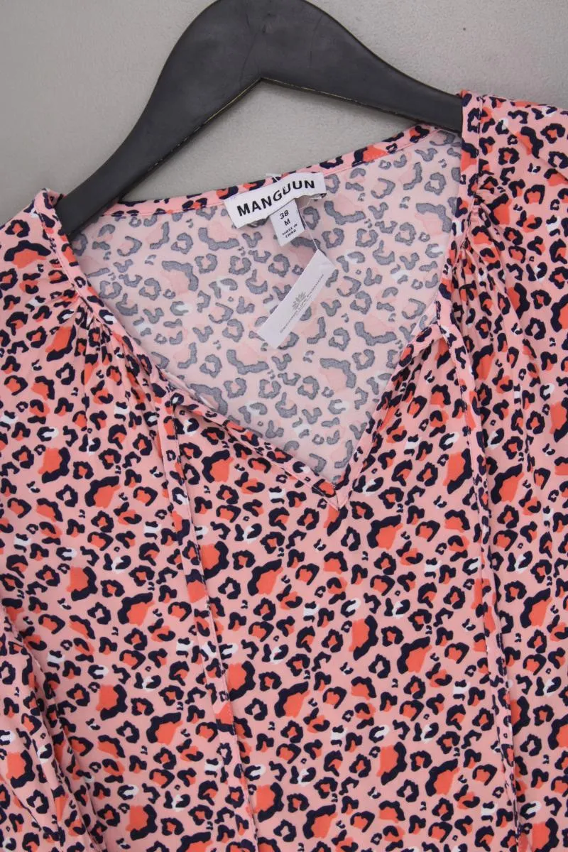 Manguun Langarmkleid Gr. 38 mit Tierdruck rosa aus Viskose