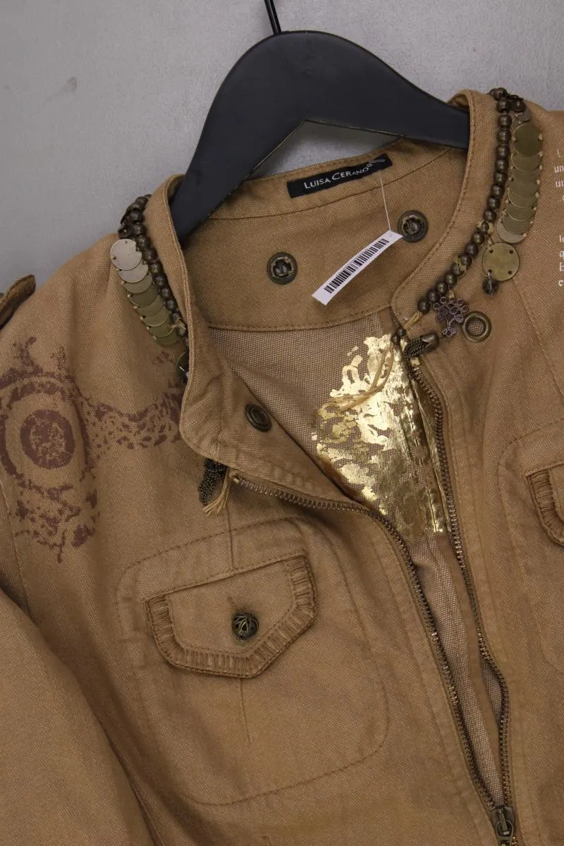 Luisa Cerano Übergangsjacke Gr. 40 braun aus Baumwolle