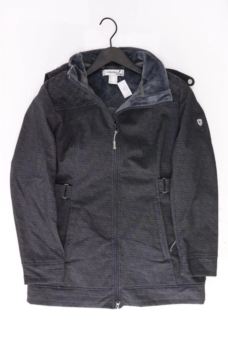 création L Kapuzenjacke Gr. 38 grau aus Polyester