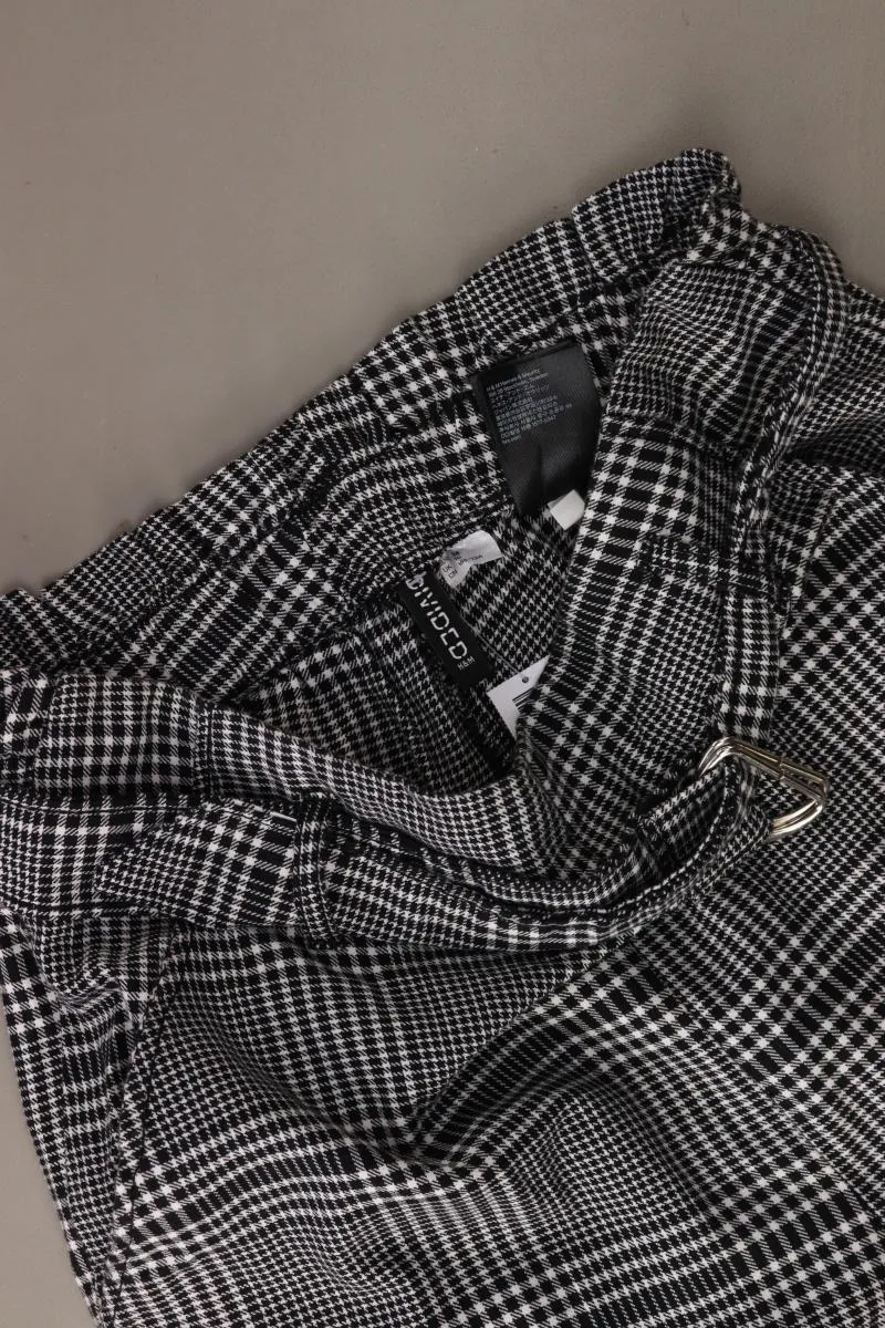 H&M Paperbag Hose Gr. 38 kariert schwarz aus Baumwolle