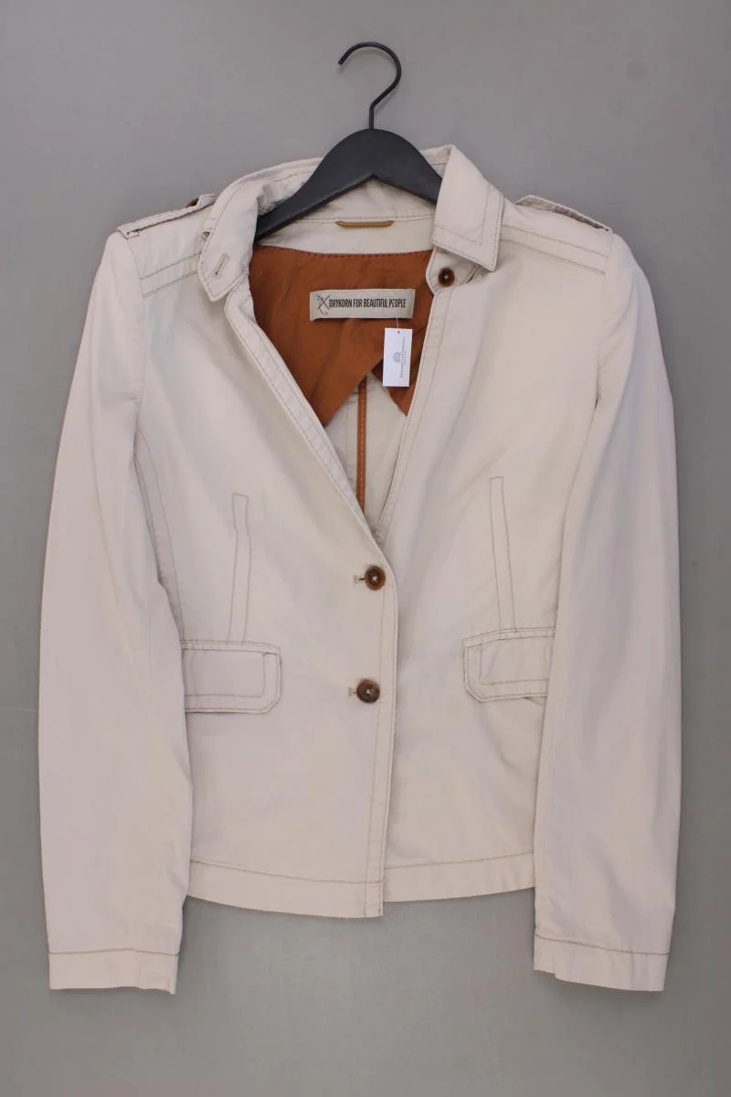 Drykorn Übergangsjacke Gr. 40 creme aus Baumwolle