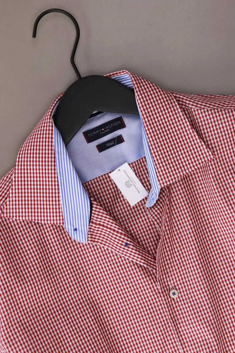 Tommy Hilfiger Karohemd für Herren Gr. Hemdgröße 41 kariert Langarm rot